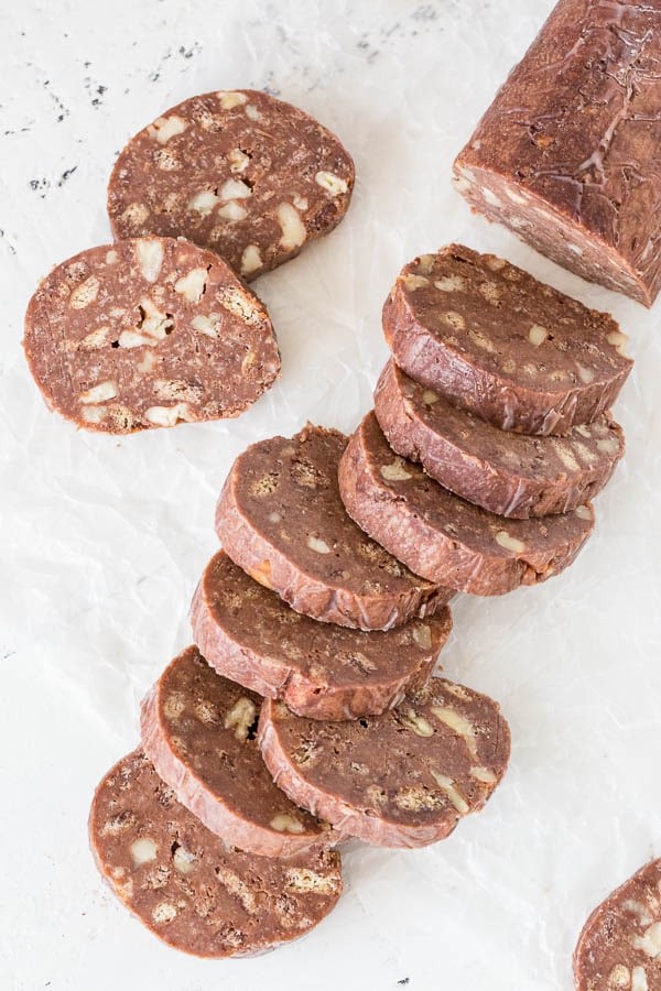 No-Bake Schokoladen-Salami - Rezepte vegetarisch