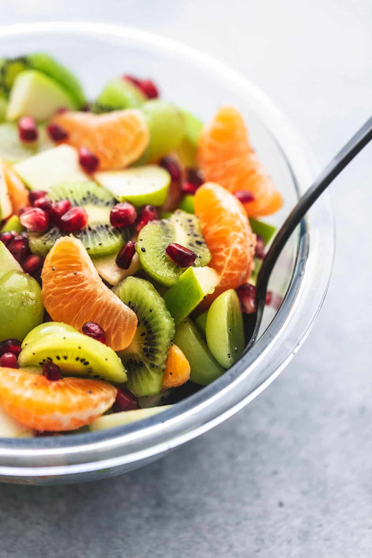 Easy Winter Fruit Salad recipe | lecremedelacrumb.com